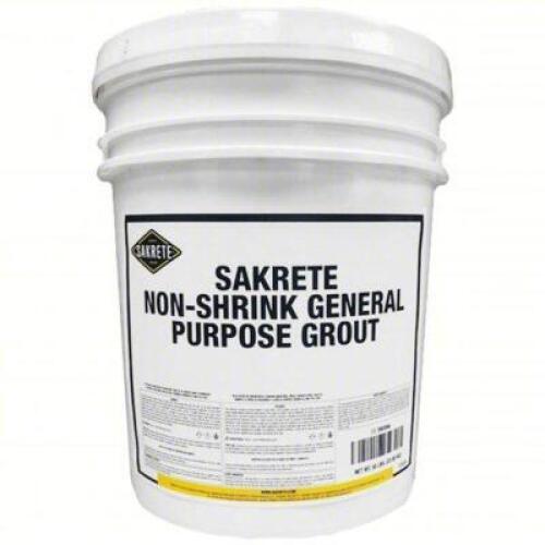 DESCRIPTION: (1) NO SHRINK GROUT BRAND/MODEL: SAKRETE #39UV66 RETAIL$: $38.36 EA SIZE: 0.45 CU FT COVERAGE QTY: 1
