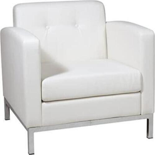 DESCRIPTION: (1) FAUX LEATHER ARMCHAIR BRAND/MODEL: OSP HOME FURNISHINGS/WST51A-W32 RETAIL$: $452.52 SIZE: 30.5&rdquo; W x 28&rdquo; D x 31&rdquo; H QTY: 1