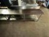 DESCRIPTION: 8' X 24" ALL STAINLESS TABLE W/ 4" BACK SPLASH ADDITIONAL INFORMATION W/ UNDER SHELF. SIZE 8' X 24" LOCATION: BAY 7 QTY: 1 - 5