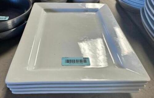 DESCRIPTION: (4) 11" X 14" CHINA PLATTERS SIZE 11" X 14" LOCATION: BAY 7 THIS LOT IS: SOLD BY THE PIECE QTY: 4