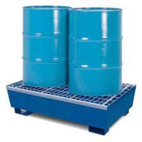DESCRIPTION: (1) DRUM SPILL CONTAINMENT PALLET BRAND/MODEL: DENIOS #487C19 INFORMATION: BLUE RETAIL$: $792.45 EA SIZE: FOR 2 DRUMS, 55 GAL QTY: 1