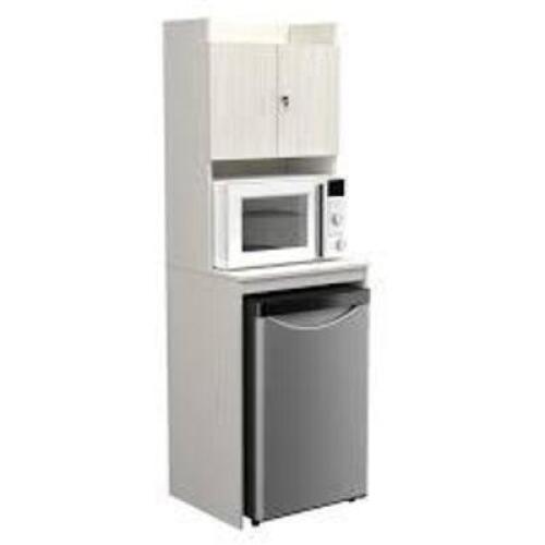 DESCRIPTION: (1) STORAGE CABINET, FRIDGE AND MICROWAVE CABINET BRAND/MODEL: INVAL #AL-4713 INFORMATION: WASHED OAK / GLACIAL RETAIL$: $260.22 EA SIZE: