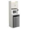 DESCRIPTION: (1) STORAGE CABINET, FRIDGE AND MICROWAVE CABINET BRAND/MODEL: INVAL #AL-4713 INFORMATION: WASHED OAK / GLACIAL RETAIL$: $260.22 EA SIZE: