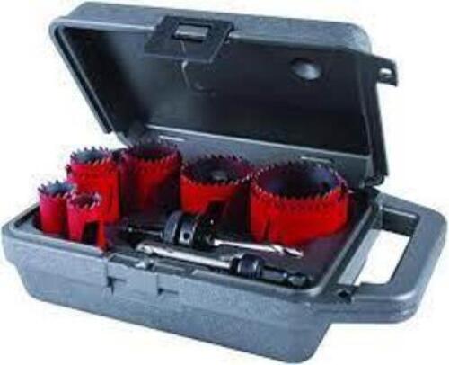 DESCRIPTION: (1) CASE OF BI-METAL HOLE SAWS BRAND/MODEL: MK MORSE #177825 INFORMATION: GREY CARRY CASE RETAIL$: $84.14 TOTAL SIZE: 11 PIECES QTY: 1