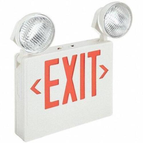 DESCRIPTION: (1) EXIT SIGN WITH EMERGENCY LIGHTS BRAND/MODEL: LUMAPRO #40CP82 INFORMATION: WHITE RETAIL$: $102.84 EA QTY: 1