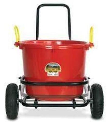 DESCRIPTION: (1) MULTI-PURPOSE MUCK CART BRAND/MODEL: WINEINGER'S COUNTRY FEED AND SUPPLY INFORMATION: RED BUCKET RETAIL$: $82.99 EA SIZE: ADJUSTABLE