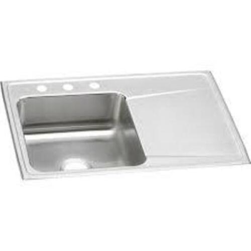 DESCRIPTION: (1) DROP IN SINK BRAND/MODEL: ELKAY #ILR3322L INFORMATION: STAINLESS STEEL RETAIL$: $1003.66 EA SIZE: 33" QTY: 1