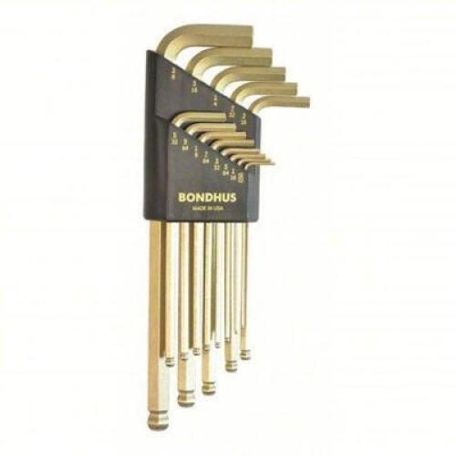DESCRIPTION: (2) PLATED BALL END L-WRENCHES BRAND/MODEL: BONDHUS #25EV21 RETAIL$: $32.95 EA SIZE: 13 SET QTY: 2