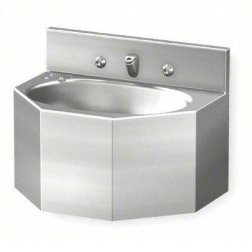 DESCRIPTION: (1) LAVATORY SINK BRAND/MODEL: PENAL-WARE #1JZL6 INFORMATION: STAINLESS STEEL RETAIL$: $974.15 EA SIZE: 0.5 GPM FLOW RATE, SPLASH, 14 3/4