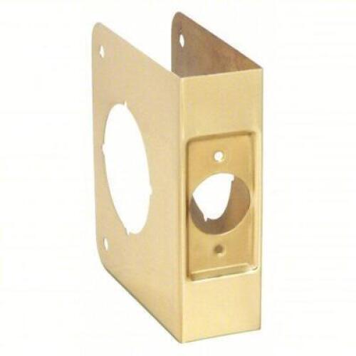 DESCRIPTION: (25) DOOR REINFORCER BRAND/MODEL: PART NUMBER/1HEZ4 INFORMATION: POLISHED BRASS RETAIL$: 40.96 EACH SIZE: 4-1/2"X 2-3/8"BACKSET X 4-1/8"W