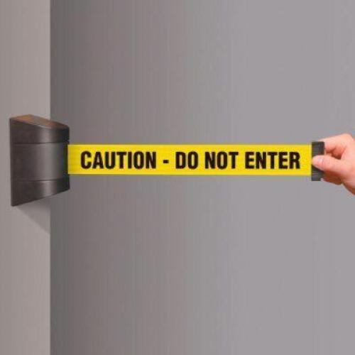 DESCRIPTION: (2) CAUTION WET FLOOR BARRICADES BRAND/MODEL: QUEUE SOLUTIONS #FWP300Y RETAIL$: $52.26 EA SIZE: 7.5 FT QTY: 2