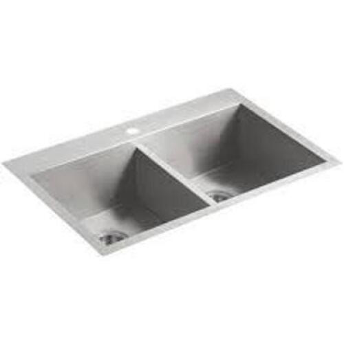 DESCRIPTION: (1) DOUBE BASIN DROP IN SINK BRAND/MODEL: KOHLER #3820-1-NA RETAIL$: $714.23 EA SIZE: 33" QTY: 1