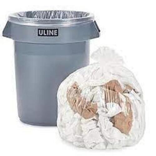 DESCRIPTION: (1) BOX OF CLEAR TRASHBAGS RETAIL$: $47.85 EA QTY: 1