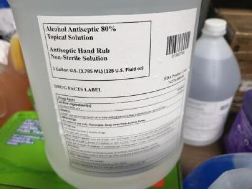 DESCRIPTION: (2) ALCOHOL ANTISEPTIC BRAND/MODEL: TOPICAL SOLUTION HAND RUB INFORMATION: 0.8 RETAIL$: $40.00 EA SIZE: 1 GALLON QTY: 2