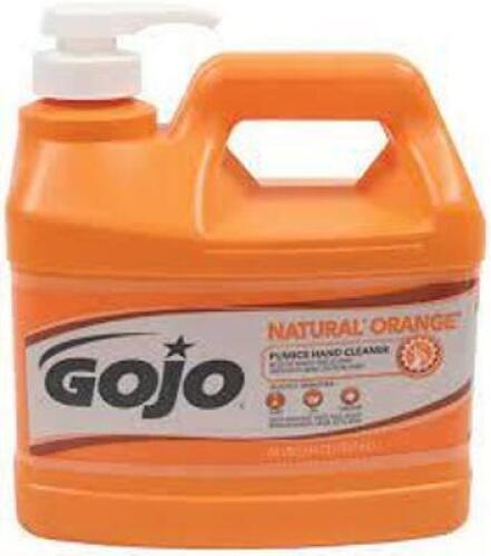 DESCRIPTION: (2) HAND CLEANER BRAND/MODEL: GOJO INFORMATION: NATURAL ORANGE RETAIL$: $23.57 EA SIZE: 64 OZ QTY: 2