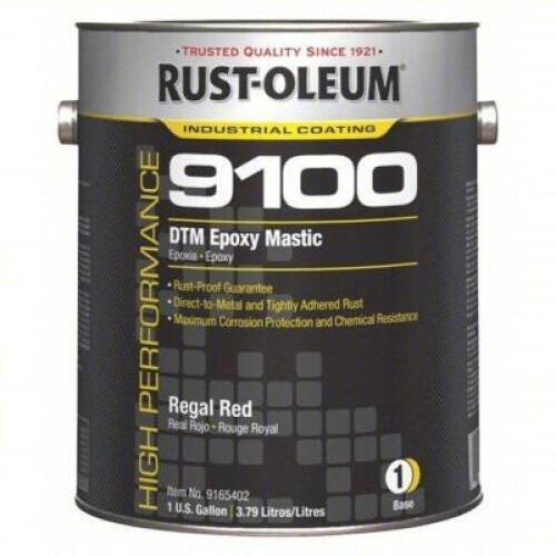 DESCRIPTION: (1) EPOXY MASTIC COATING BASED BRAND/MODEL: RUST-OLEUM #6A384 INFORMATION: REGAL RED RETAIL$: $126.06 EA SIZE: 1 GALLON QTY: 1