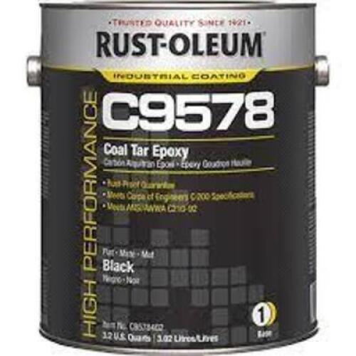 DESCRIPTION: (1) COAL TAR EPOXY BRAND/MODEL: RUST-OLEUM C9578 INFORMATION: BLACK RETAIL$: $131.79 EA SIZE: 1 GALLON QTY: 1