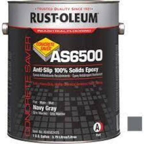 DESCRIPTION: (1) ANTI SLIP FLOOR COATING BRAND/MODEL: RUST-OLEUM AS6500 INFORMATION: NAVY GRAY RETAIL$: $202.96 EA SIZE: 1 GALLON QTY: 1