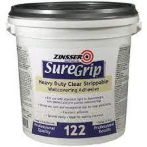 DESCRIPTION: (2) WALLCOVERING ADHESIVE BRAND/MODEL: ZINSSER SURE GRIP RETAIL$: $18.99 EA SIZE: 1 GALLON QTY: 2