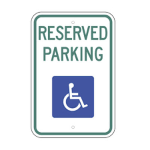 DESCRIPTION: (1) RESERVED PARKING SIGN BRAND/MODEL: ULINE RETAIL$: $40.00 EA SIZE: ALUMINUM QTY: 1