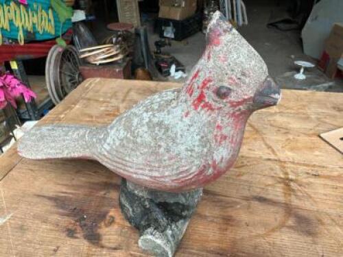 DESCRIPTION: VINTAGE CONCRETE CARDINAL SIZE: 14"X10" QTY: 1