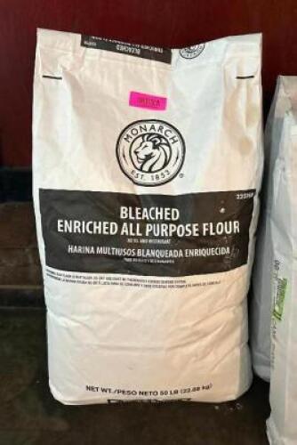 DESCRIPTION: MONARCH BLEACHED ENRICHED ALL PURPOSE FLOUR- 50 LBS BRAND/MODEL: MONARCH 223768 SIZE: 50 LBS