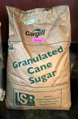DESCRIPTION: CARGILL GRANULATED CANE SUGAR- 50 LBS SIZE: 50 LBS