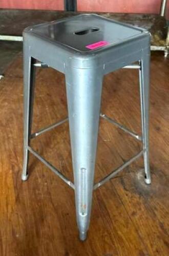DESCRIPTION: (3) STACKABLE METAL BARSTOOL