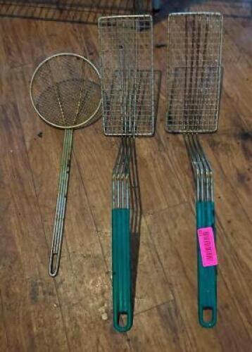 DESCRIPTION: (3) VARIOUS FRYER BASKETS