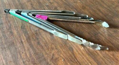 DESCRIPTION: (4) ASSORTED LARGE COOKING TONGUES AS SHOWN