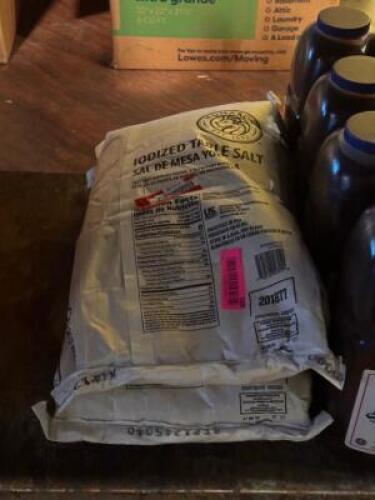 (2) - BAGS OF IODIZED TABLE SALT