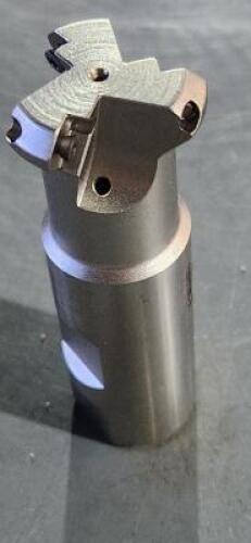 DESCRIPTION: (1) INDEXABLE CHAMFER AND ANGLE INDEXABLE END MILL BRAND/MODEL: HERTEL HEM544R-1.00.03-09-350 RETAIL$: 99.99 SIZE: 1" DIA 0.157" LOC QTY: