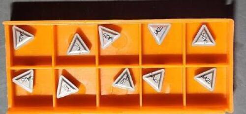 DESCRIPTION: (50) CARBIDE TURNING INSERTS BRAND/MODEL: IMPORT TPMR222-C7 RETAIL$: $11.98 PER INSERT QTY: 50