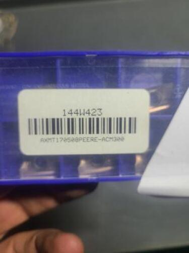 DESCRIPTION: (10) AXMT CARBIDE MILLING INSERS BRAND/MODEL: AXMT170508PEERE-ACM300 RETAIL$: $16.98 PER INSERT QTY: 10