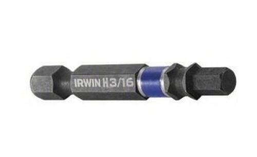 DESCRIPTION: (5) BAGS OF (10) IRWIN POWER BIT HEX BITS BRAND/MODEL: IRWIN 30TF67 RETAIL$: $12.45 PER BIT SIZE: 3/16" 2" OAL QTY: 5