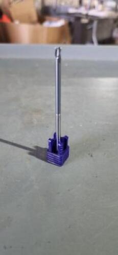 DESCRIPTION: (3) SOLID CARBIDE CORNER RADIUS END MILL BRAND/MODEL: HARVEY TOOL 42608-C3 RETAIL$: $51.70 EA SIZE: 1/8" DIA 3/16" LOC 0.03" RAD QTY: 3
