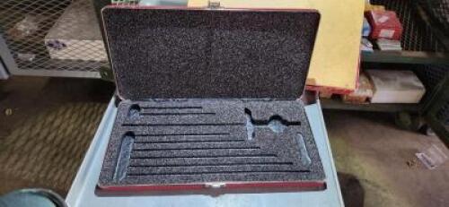 DESCRIPTION: (1) STEEL/VINYL CASE FOR DEPTH MICROMETER BRAND/MODEL: STARRETT 445AZZ-9 RETAIL$: 60 QTY: 1