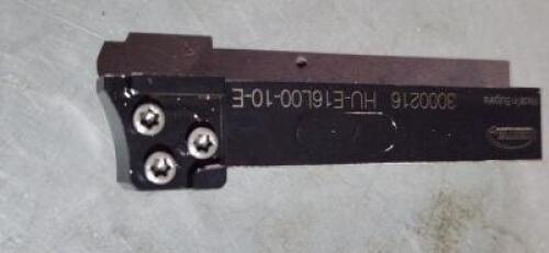 DESCRIPTION: (1) HU-E16L00-10-E CUTOFF TOOLHOLDER BRAND/MODEL: HERTEL 3000216 RETAIL$: 79 QTY: 1