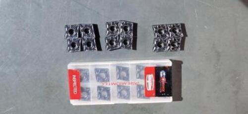 DESCRIPTION: (22) CNMG120404-HRF CARBIDE TURNING INSERTS BRAND/MODEL: TUNGALOY CNMG120404-HRF AH8015 RETAIL$: $18.85 PER INSERT QTY: 22