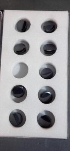DESCRIPTION: (9) RCGX CERAMIC TURNING INSERTS BRAND/MODEL: HERTEL RCGX106P08015 HT601CA RETAIL$: 36.6 QTY: 9