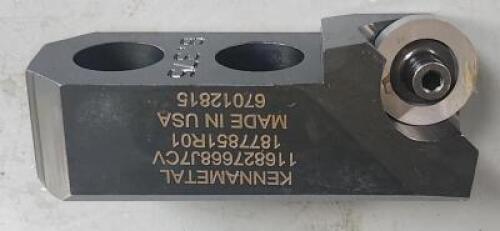 DESCRIPTION: (2) INDEXABLE INSERT CARTRIDGES BRAND/MODEL: KENNAMETAL 1877851 RETAIL$: 113.59 SIZE: 8.375" QTY: 2