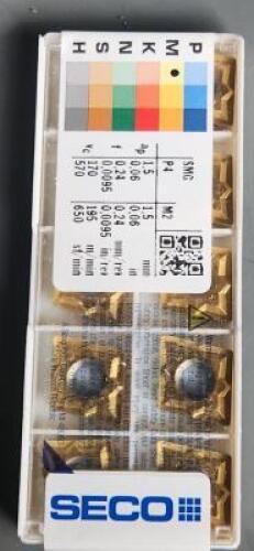 DESCRIPTION: (50) CNMG531 CARBIDE TURNING INSERTS BRAND/MODEL: SECO CNMG120404w-mf1 RETAIL$: $17.20 PER INSERT QTY: 50