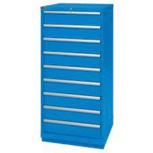 DESCRIPTION: (1) 9 DRAWER STANDARD WIDTH CABINET BRAND/MODEL: LISTA #T9FB192204 INFORMATION: BLUE RETAIL$: $2,982.00 EA SIZE: 59.5X28.5X28.25 QTY: 1