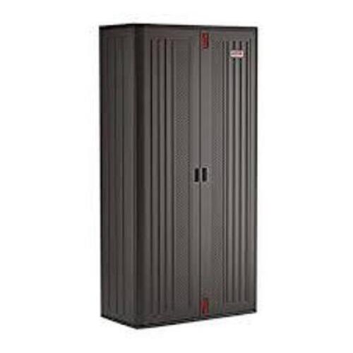 DESCRIPTION: (1) HEAVY DUTY MEGA TALL STORAGE CABINETBRAND/MODEL: SUNCAST #BMCCPD8004RETAIL$: $314.99 EASIZE:&nbsp;40 in x 20 1/4 in x 80 1/4 inQTY: 1