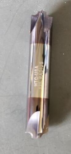 DESCRIPTION: (2) SOLID CARBIDE DOUBLE END CORNER ROUNDING END MILL BRAND/MODEL: HARVEY TOOL 44125-C3 RETAIL$: 176.6 SIZE: 5/8" DIA 1/8" RAD QTY: 2