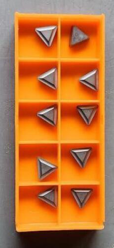 DESCRIPTION: (40) CARBIDE TURNING INSERTS BRAND/MODEL: IMPORT TPMR222-C7 RETAIL$: $11.98 PER INSERT QTY: 40