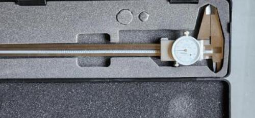 DESCRIPTION: (1) DIAL CALIPER BRAND/MODEL: TESA BROWN & SHARPE 00589045 RETAIL$: 116.72 SIZE: 8" RANGE QTY: 1