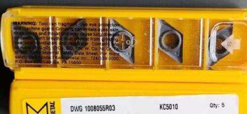 DESCRIPTION: (15) SOLID CARBIDE KENDEX SCREW ON INSERT BRAND/MODEL: KENNAMETAL DWG 1008055R03 RETAIL$: $19.09 PER INSERT QTY: 15
