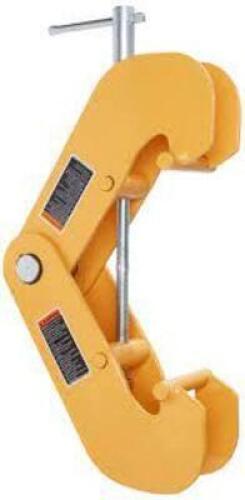 DESCRIPTION: (1) BEAM CLAMP BRAND/MODEL: HARRINGTON #UBC020 INFORMATION: YELLOW RETAIL$: $174.21 EA SIZE: 3" - 7.5", 2 TON CAPACITY QTY: 1