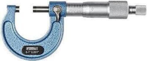 DESCRIPTION: (1) OUTSIDE INCH MICROMETER BRAND/MODEL: FOWLER #52-253-101-1 INFORMATION: BLUE RETAIL$: $61.96 EA SIZE: 0-1" QTY: 1